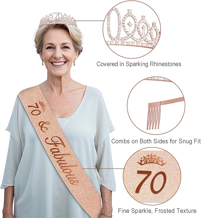 70th Birthday Decorations for Women 32PCS 70th Birthday Party