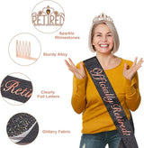 52Pcs Retirement Party Decorations Women with Retirement Sash and