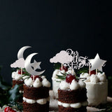 24 Pack Little Star Cupcake Toppers Glitter Moon Cloud Cupcake Picks