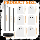 6 Pcs Halloween Table Decorations Cute Ghost Wooden Signs Halloween