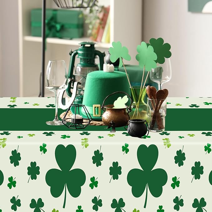 QZYL 3 Pack St Patricks Day Decorations, 108" X 54" St Patricks Day