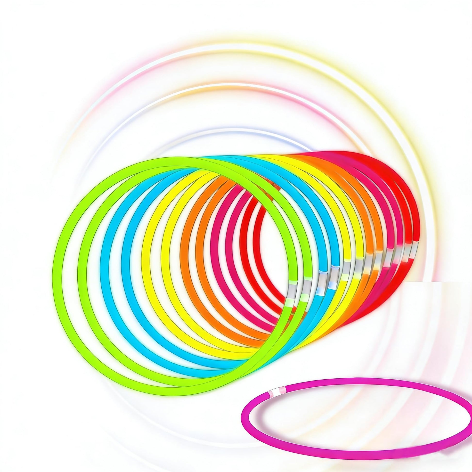 Glow Fever Glow Sticks Bulk 100ct 22'' Glow Necklaces with Connectors,