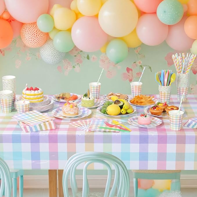 452 Pcs Pastel Easter Party Decoration for 50 Spring Easter Paper