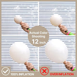 PartyWoo White Sand Balloons 50 pcs 5 Inch Small Mini Beige Cream