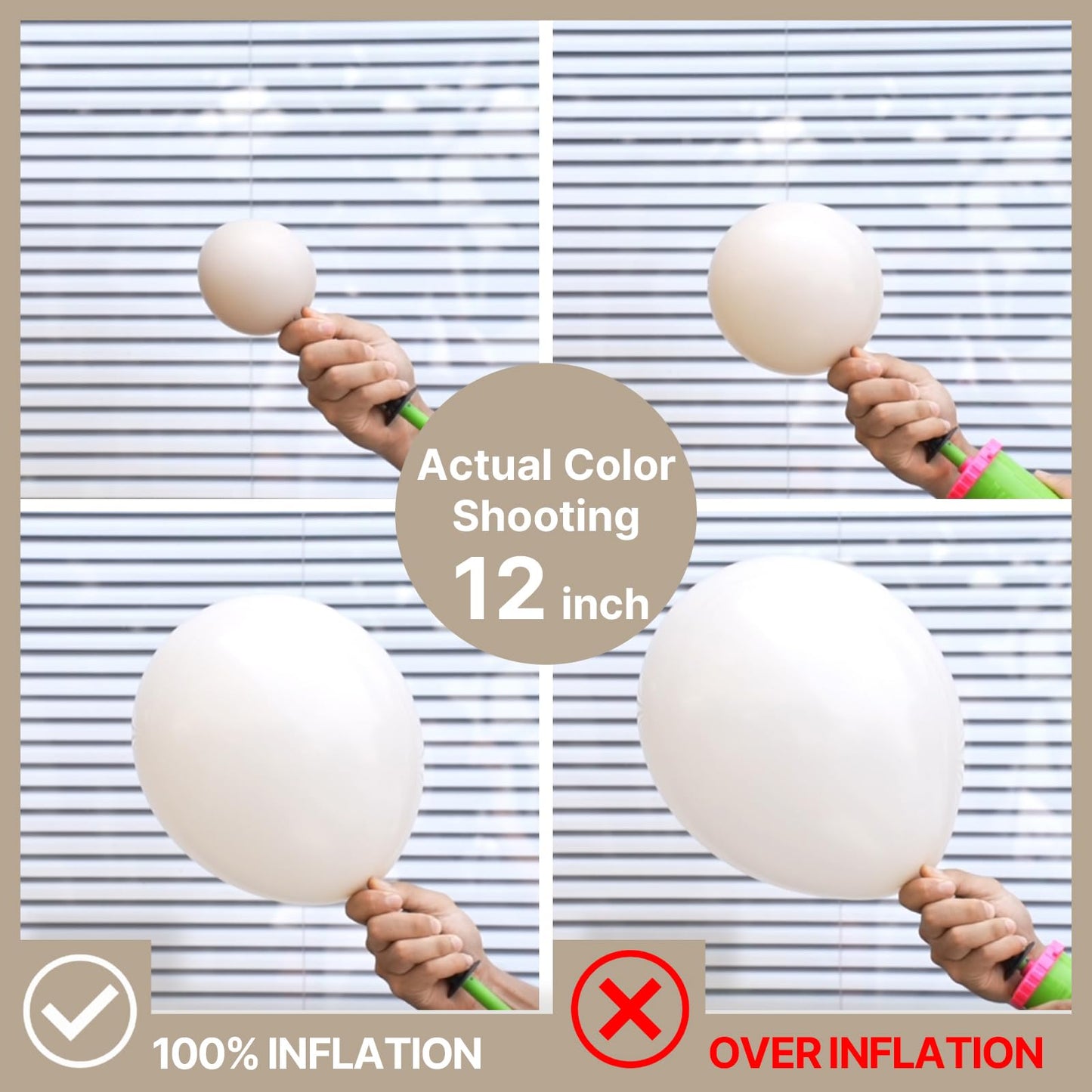 PartyWoo Neutral Balloon Arch Kit Garland 140pcs Different Sizes of 18