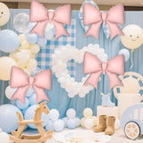 4Pcs Giant Bow Balloons, 97.5cm/38in Big Elegant Coquette Theme Pink