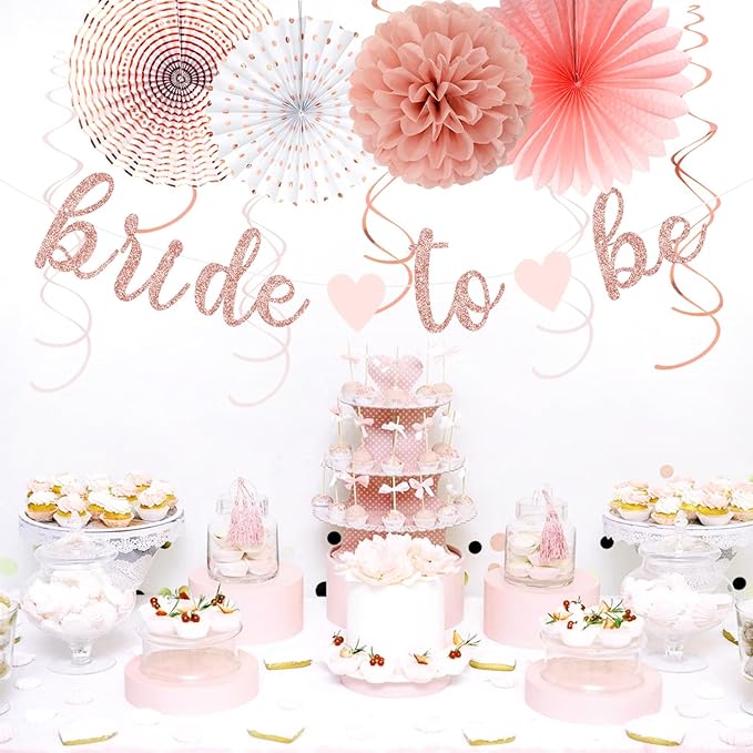 Light Pink Rose Gold Bachelorette Party Decorations 21pcs Baby