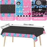 24 Guests Burnouts or Bows Gender Reveal Party Supplies Baby Boy or