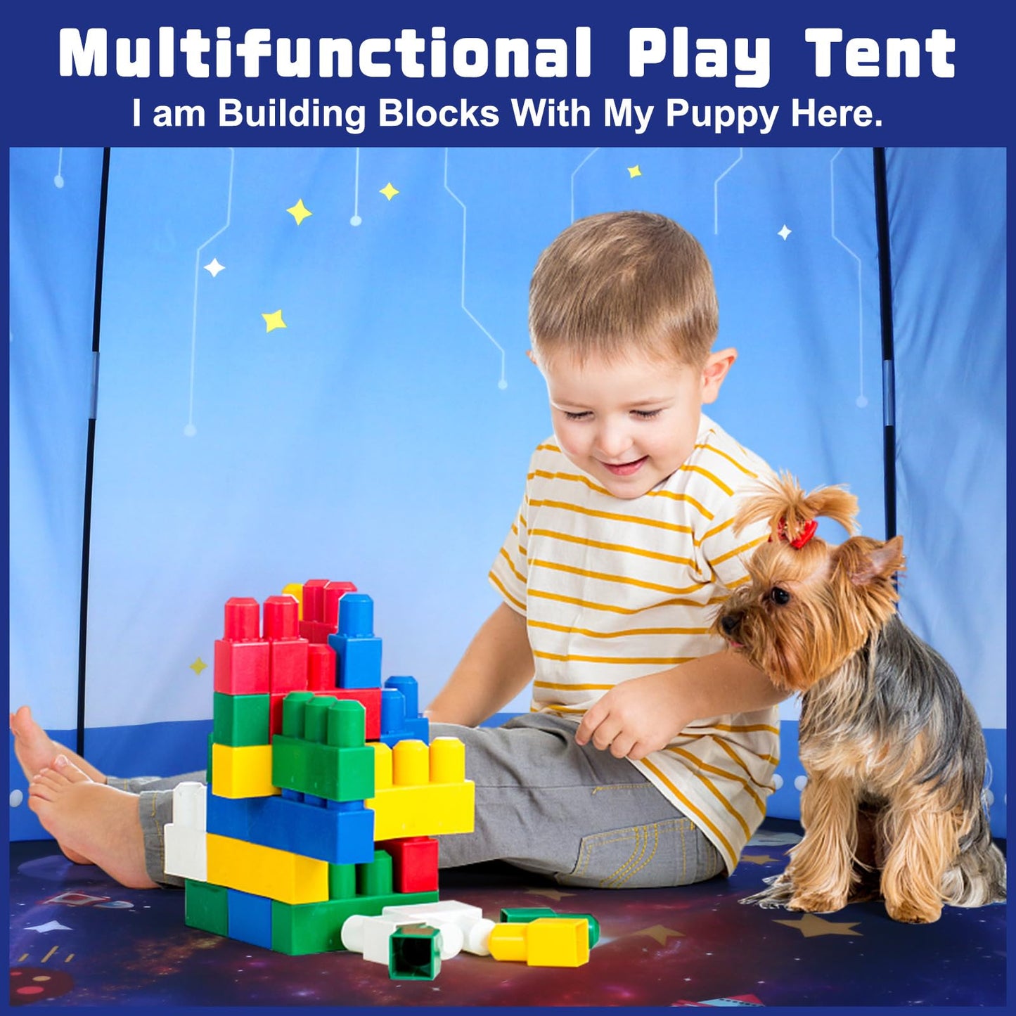 Kaivee Rocket Ship Space Pop Up Play Tent for Kids-Astronaut Pretend