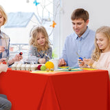 3Pcs Red Rectangle Tablecloths,Disposable Plastic