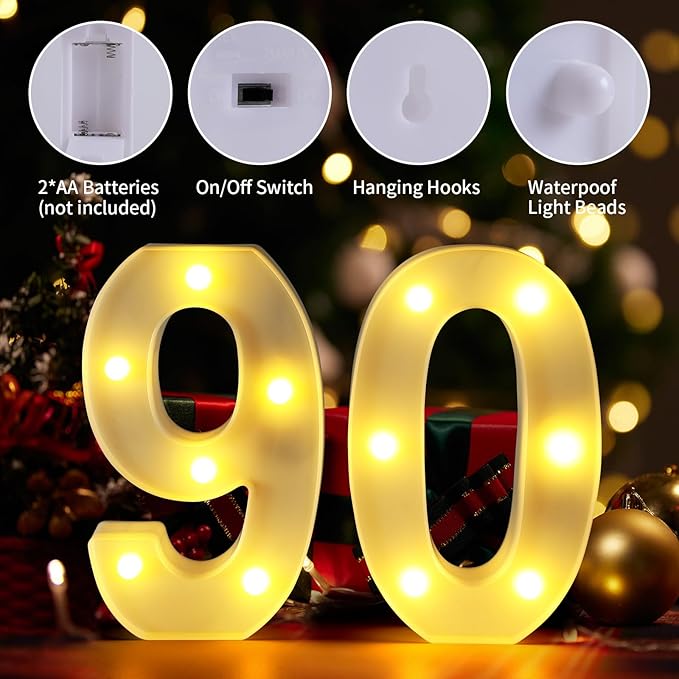 90th Birthday Decorations for Women Men Happy 90 Birthday