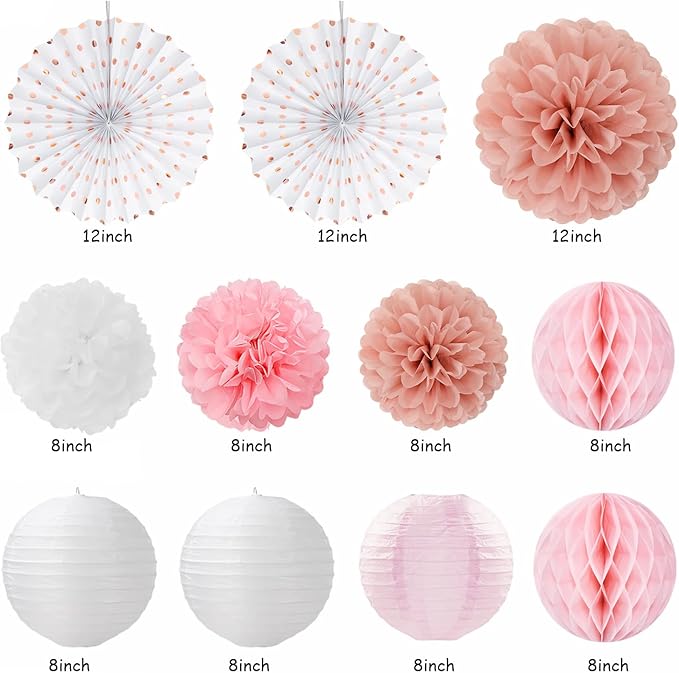 Light Pink Rose Gold Bachelorette Party Decorations 21pcs Baby