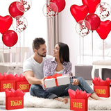 Soulchen 47 Pcs 5 Senses Gift Bags with Tissue Red Valentine Party