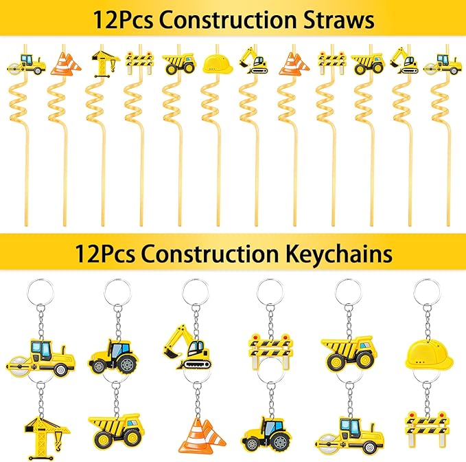 Construction Party Favors Pack For 12Guests Construction Birthday
