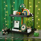 St Patrick's Day Decoration 8 PCS Tiered Tray Decor Set Cute