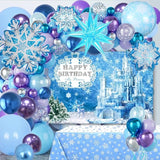 Snow Princess Birthday Party Decorations 137Pcs Girls Snow
