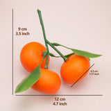 Gresorth Artificial Mini Bunch Orange Decoration Lifelike Tangerine