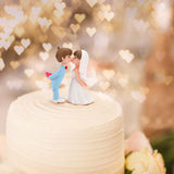 2.2" Wedding Cake Topper Bride Groom, Resin Couple Statue Decorative