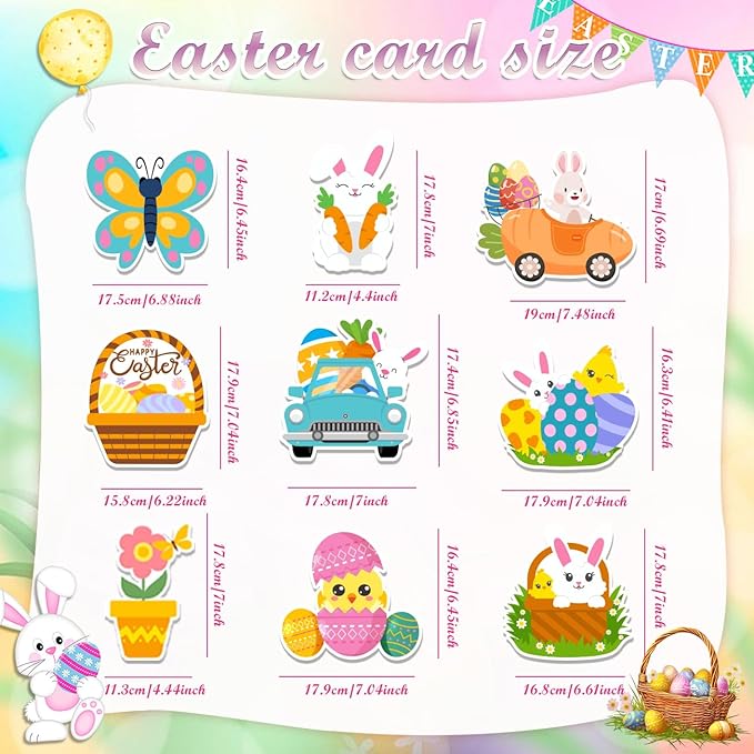 53pcs Easter Decorations for Home Easter Garland Happy Easter Banner
