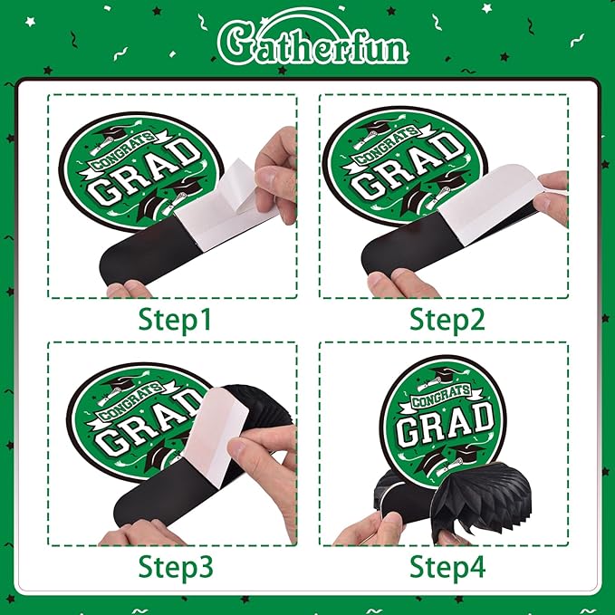 Gatherfun 9PCS Graduation Party Decorations Class of 2026 Congrats