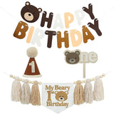 Bear 1st Theme First High Chair Banner For 1st Birthday Party