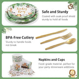 175Pcs Safari Baby Shower Decorations Plates Set Jungle Theme Zoo