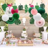 14 Pcs Tropical Party Decorations Set Pre Strung Flamingo Banner