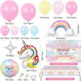142Pcs Pink Unicorn Party Decorations Birthday Supplies for Girls