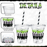 50 Pcs Halloween Black and White Juice Classic Horror Party Plastic
