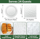 Qyeahkj Golf Party Supplies Serves 24 Golf Ball Party Paper Plates