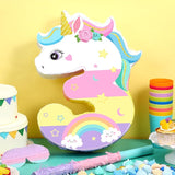 Unicorn Piñata Girl 3rd Birthday Decoration Number 3 Piñata Unicorn