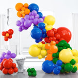 PartyWoo Rainbow Balloon Arch Kit Garland 100 pcs Different Sizes of