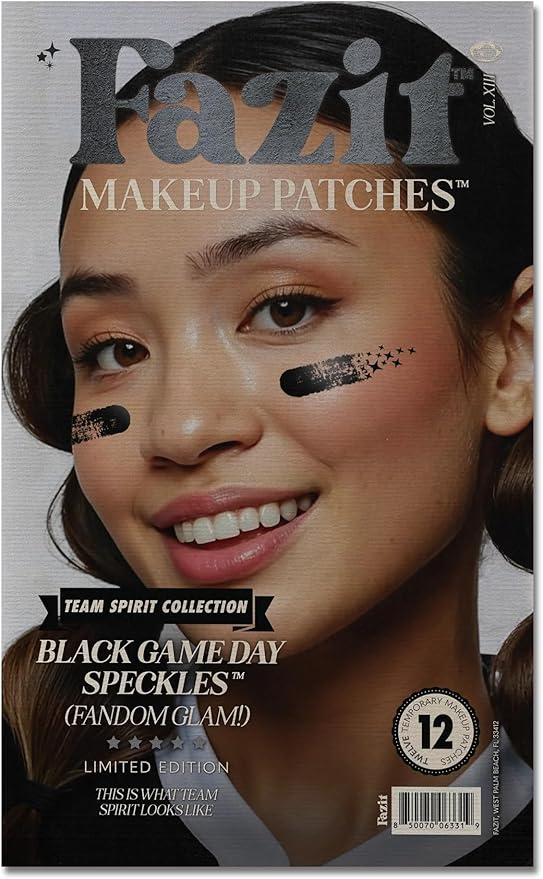 Fazit Makeup Patches - Black Game Day Speckles - Vibrant Game Day