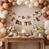 Breling 2 Pcs 6.5ft Easter Bunny Garland 3D Colorful Felt Happy
