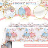 194 PCS Pumpkin Gender Reveal Decorations Pumpkin Paper Plates Cups