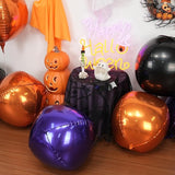 Black Orange Purple Halloween Foil Balloons 6Pcs 4D Large Metallic