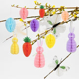13 PCS Easter Decorations Hanging Ornaments Hanging Paper Honeycomb