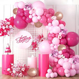 Pink Balloons Arch Kit Garland 131PCS as Pink Decor, Aivatoba