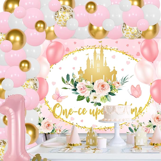 Princess Theme Royal Castle Floral Princess One Ce Upon A Time