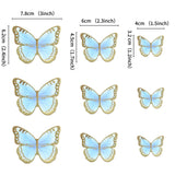 Ercadio 30 Pack 3D Butterfly Cake Toppers - Mix Sizes, Waterproof A-3d