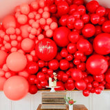 PartyWoo Red Balloons 100 pcs Different Sizes of 18 12 10 5 Inch Red
