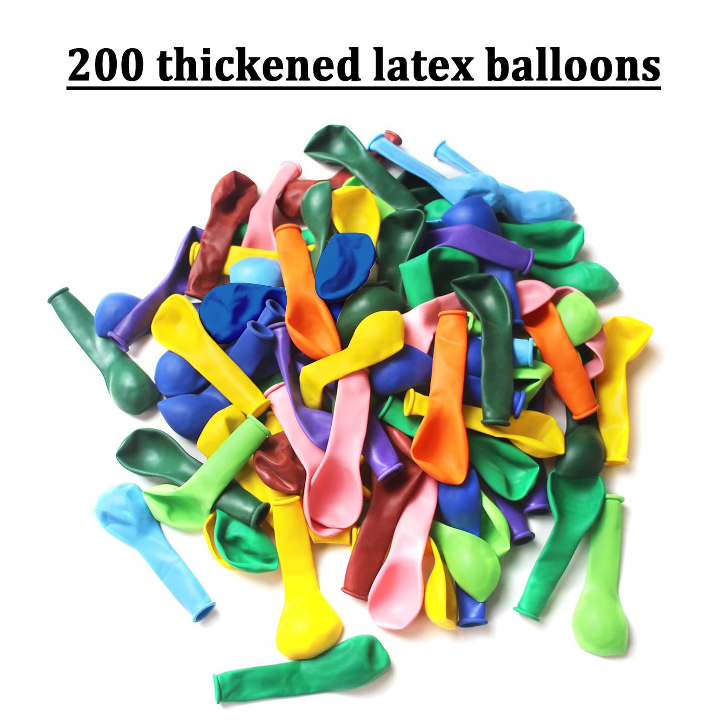 200pcs Balloons 5 Inch Assorted Colors Mini Rainbow Latex Balloons