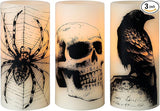 Halloween LED Flameless Flickering Candles Battery Operated with 6H