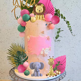 Safari Animal Cake Toppers Jungle Wild Cake Decorations with