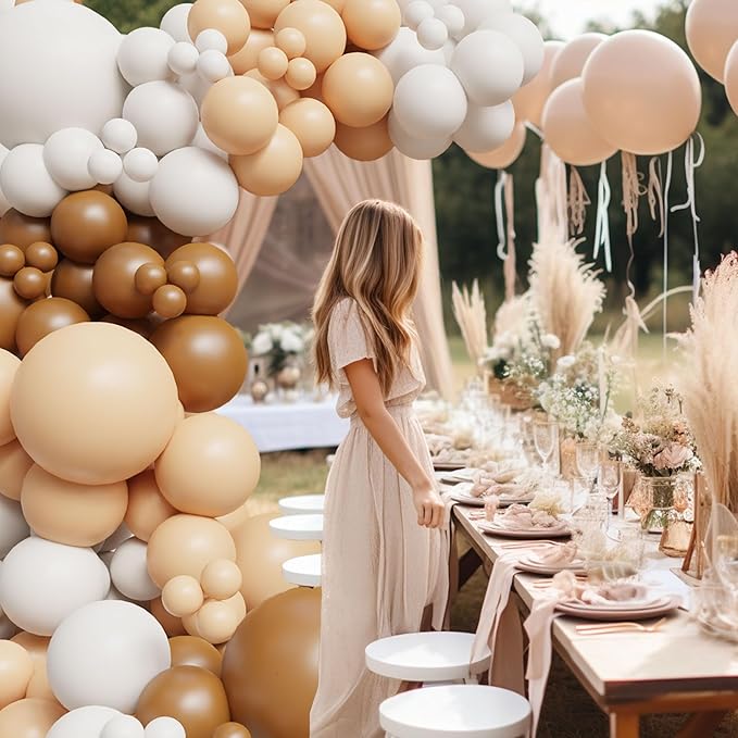 Neutral Balloon Garland Kit Boho Gender Reveal Balloons Arch Brown