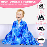 Wesan Glow in The Dark Galaxy Blanket Space Gifts for Kids Boys Girls
