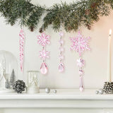 18pcs Crystal Christmas Ornaments for Christmas Tree Decorations-Light