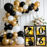 Graduation Decorations Class of 2026 - Black and Gold Graduation