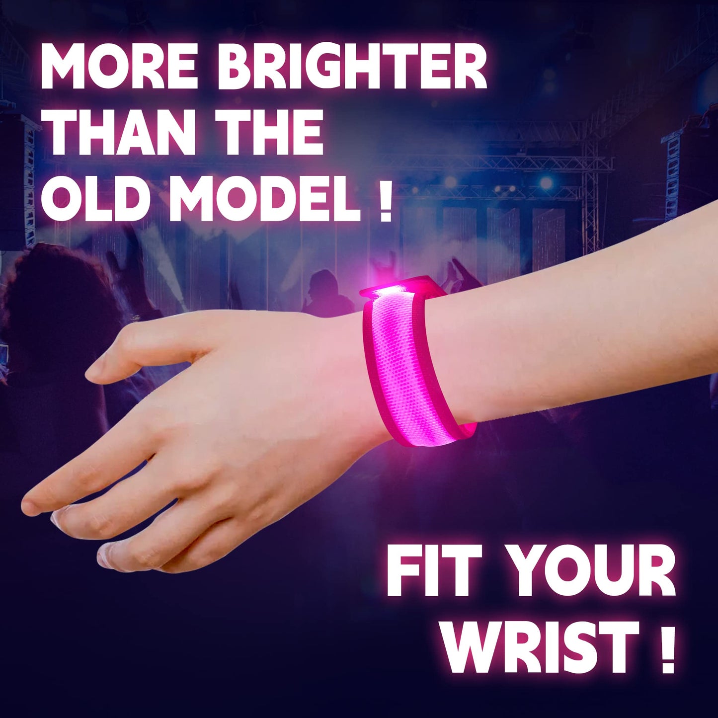 KIRALUMI 8 PCS LED Glow Bracelets, Light Up Wristbands - Halloween