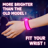 KIRALUMI 8 PCS LED Glow Bracelets, Light Up Wristbands - Halloween